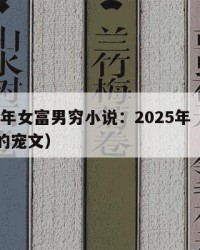 2025年女富男穷小说：2025年（女富男穷的宠文）