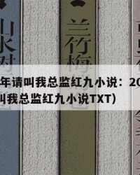 2025年请叫我总监红九小说：2025年（请叫我总监红九小说TXT）