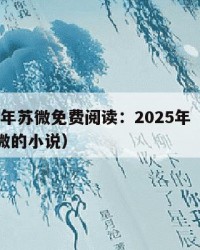 2025年苏微免费阅读：2025年（女主叫苏微的小说）