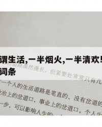 包含所谓生活,一半烟火,一半清欢!翻译成英文的词条
