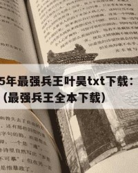 2025年最强兵王叶昊txt下载：2025年（最强兵王全本下载）